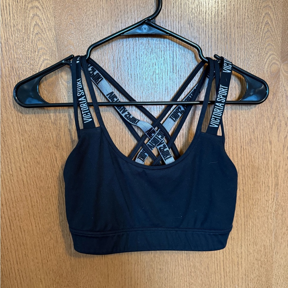 Victoria Sport Black Crisscross Low-Impact Sports Bra